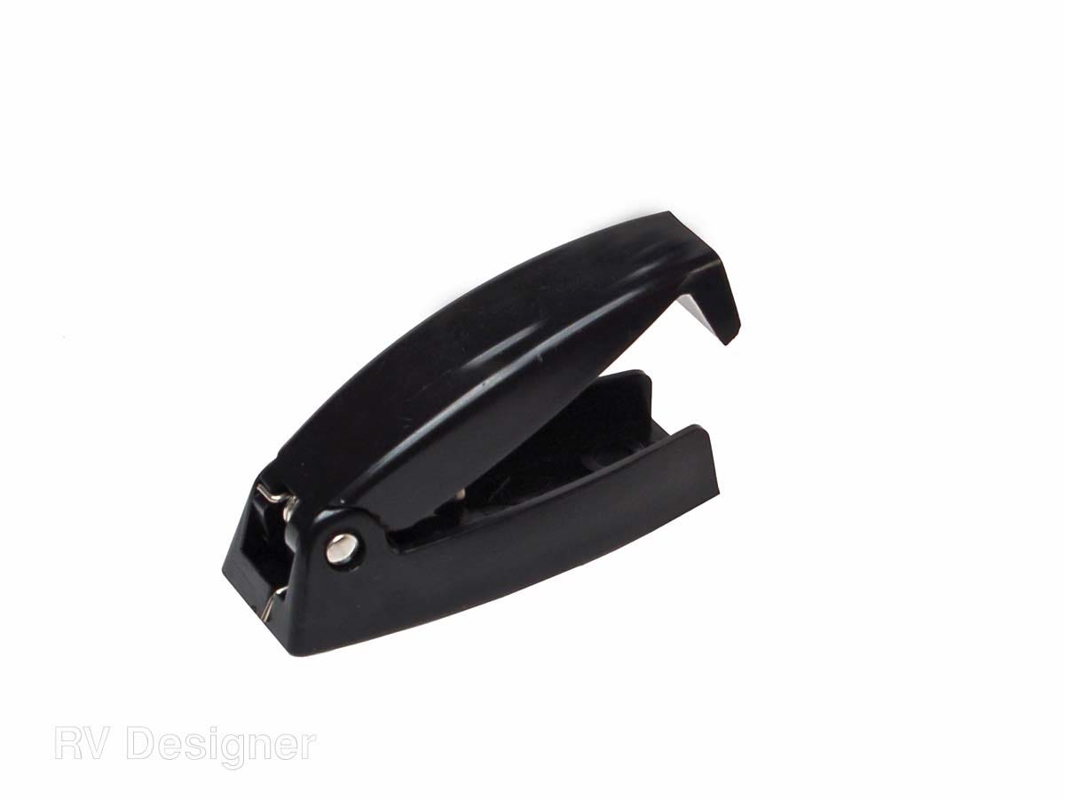 Rv Designer E210 Black Rounded Baggage Door Catch, (Pair)   Door Catch; Used To