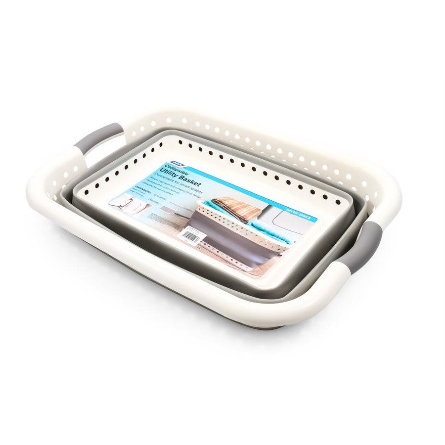 Camco Collapsible Utility Laundry Basket - Waterproof Design Easily Fits Into
