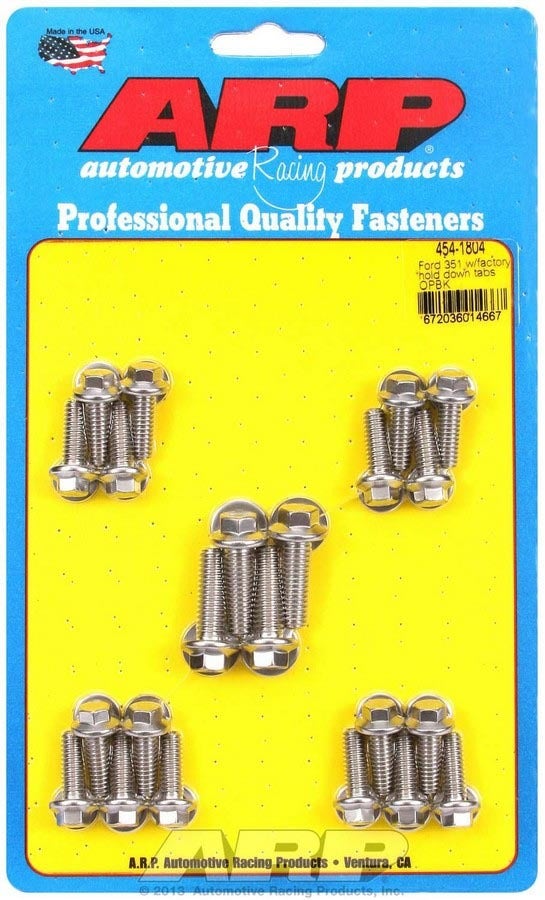 Arp 454-1804 Oil Pan Bolt Kit For Small Block Ford Arp  Oil Pan Bolt Kit For