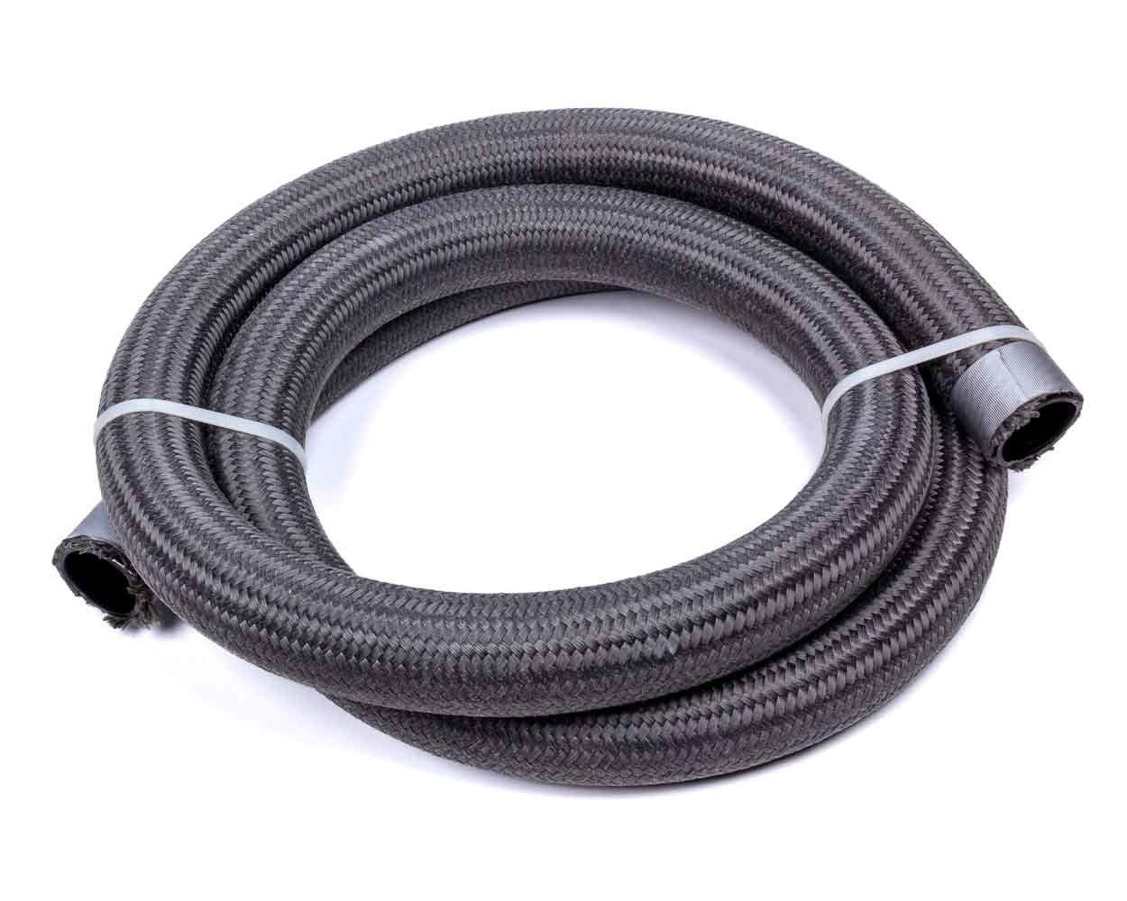 Hose, 16 An, 3 Ft, Braided Fire Retardant Fabric, Wire Reinforced, Ptfe, Black,