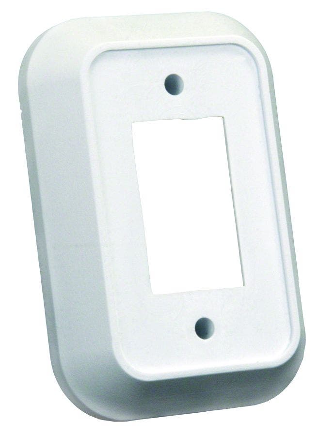 Jr Products 13485 Single Switch Wall Spacer - White   Switch Plate Cover;