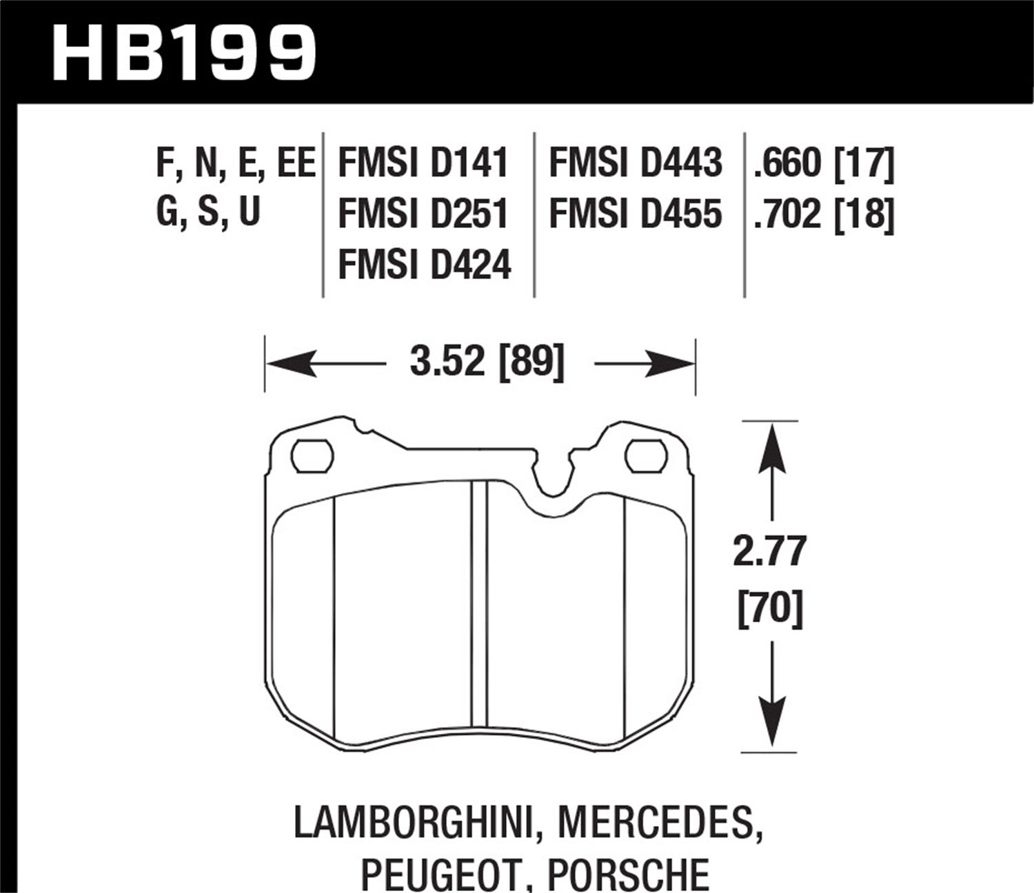 Hawk Performance Hb199e.702 Blue 9012 Disc Brake Pad   Blue 9012 Disc Brake Pad