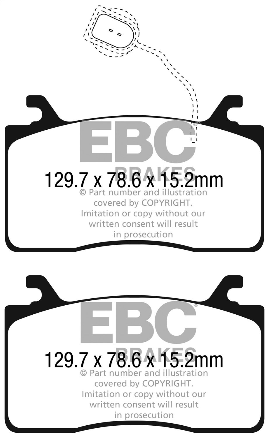 Ebc Brakes Dp32325c Redstuff Ceramic Low Dust Brake Pads Fits Giulia Stelvio
