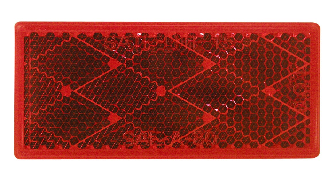 Peterson Quick-Mount Red Rectangular Reflector 12 Pk  Mfg.  Reflector Quick