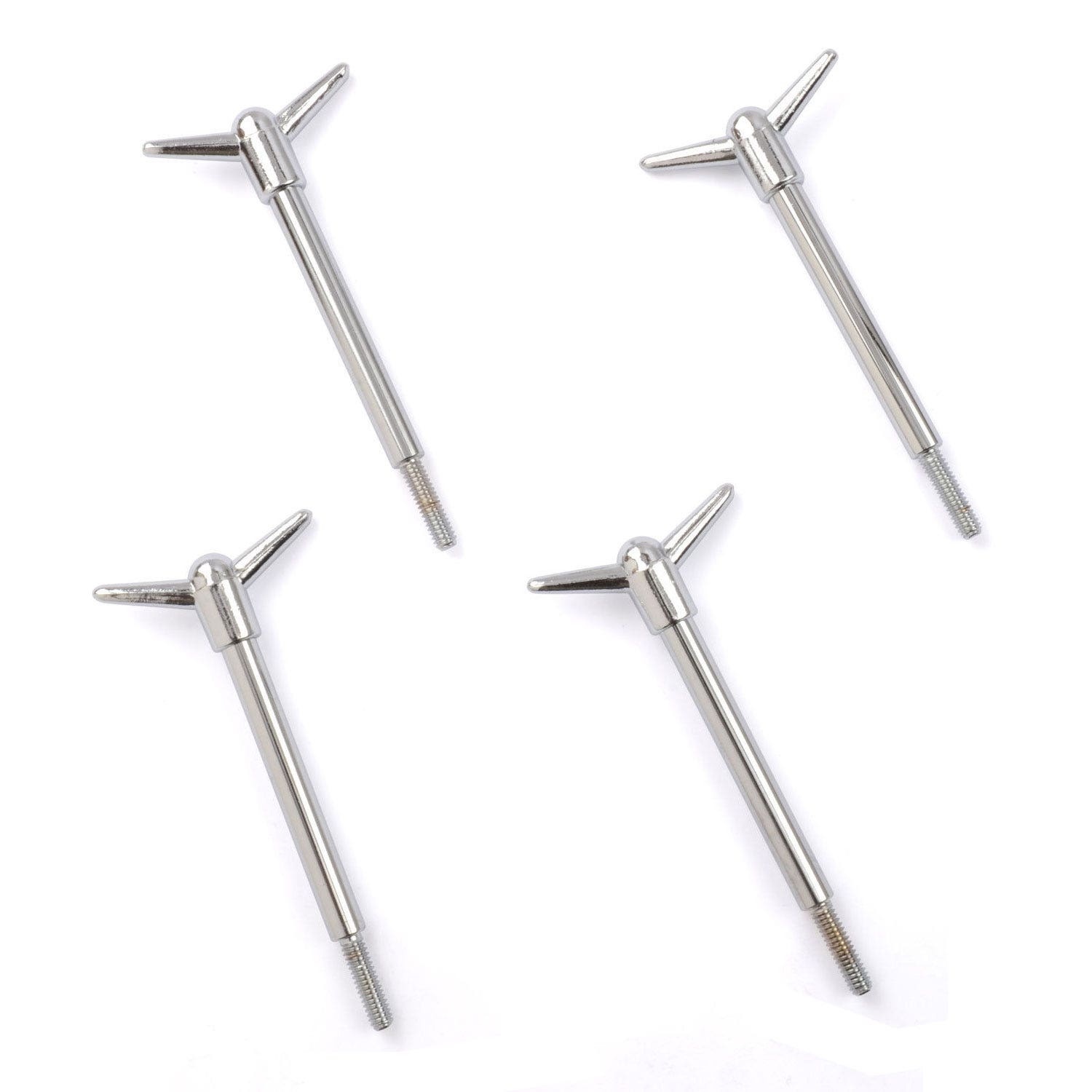 Racing Power R4137 Chrome 3 1/2" Wing Nut (With 1/4-20 X 1" Threads (Package Of