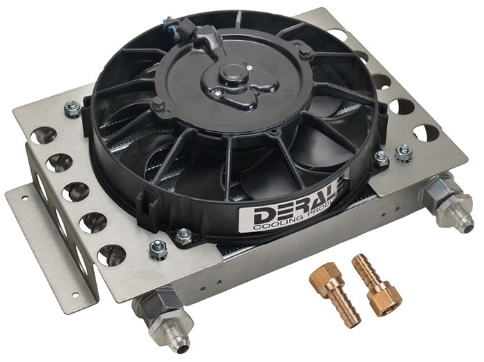Derale 13750 Atomic Cool Remote Cooler  13220 Fluid Cooler Frame Rail; Fan Amp