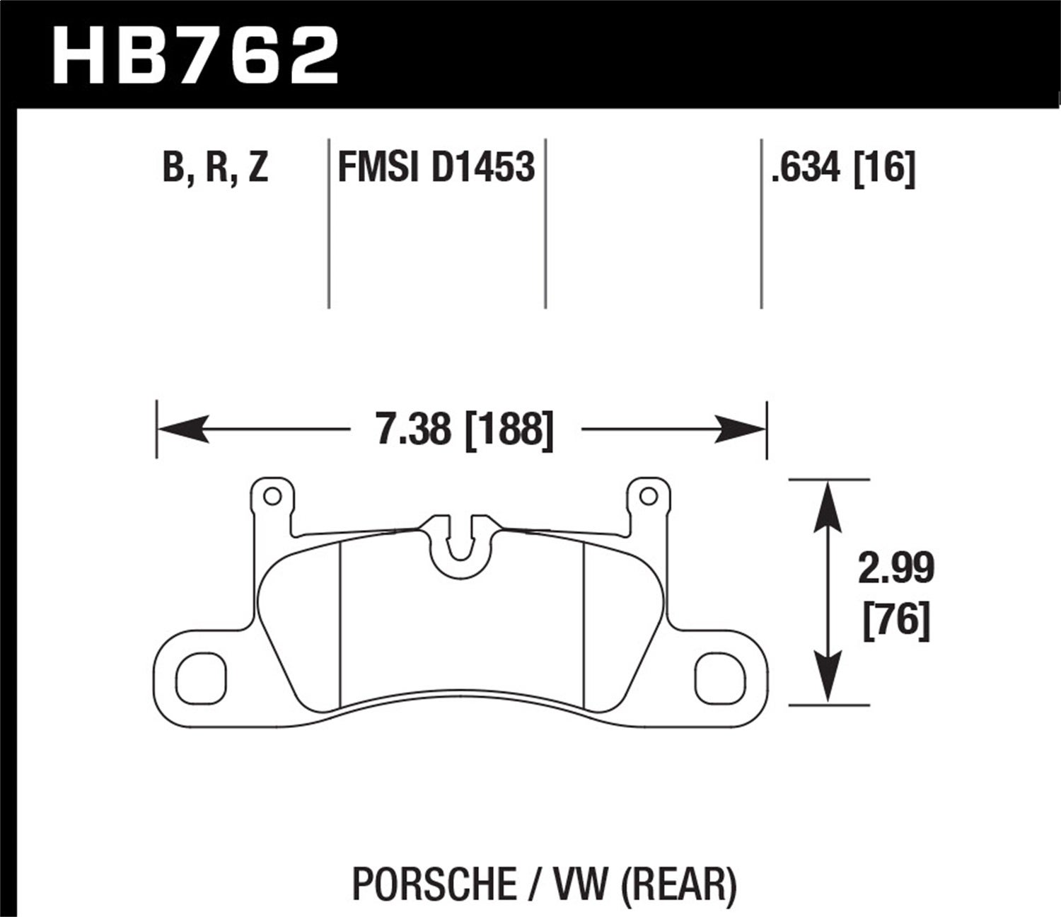 Hawk Performance Hb762z.634 Performance Ceramic Disc Brake Pad   Performance