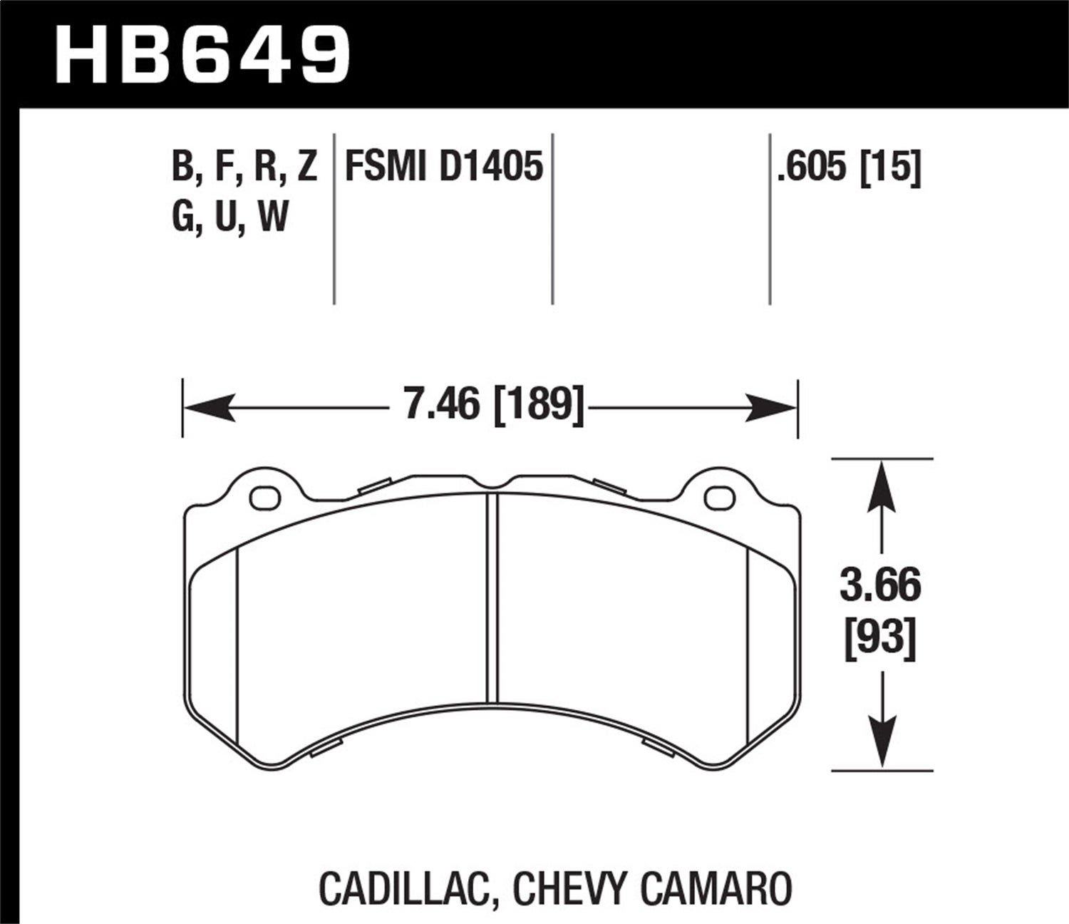 Hawk Performance Hb649g.605 Dtc-60 Disc Brake Pad   Dtc-60 Disc Brake Pad