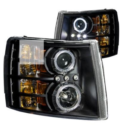 Anzo Usa 111107 Projector Headlight Set W/Halo Anzo  Headlight Assembly; Bulb