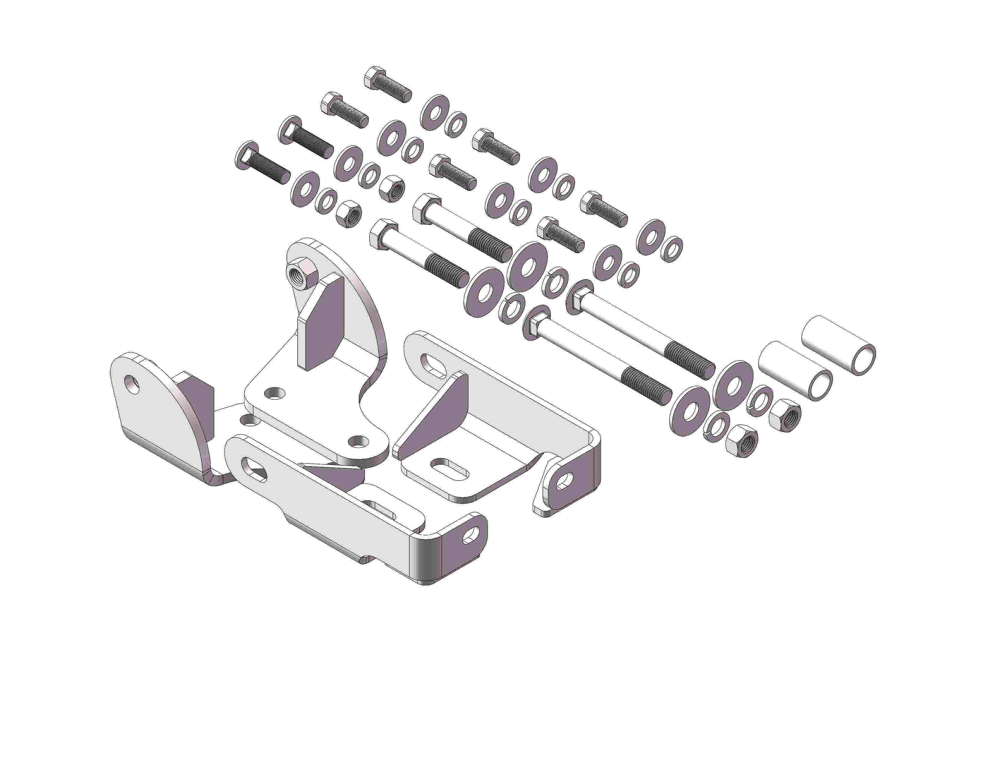 Husky Towing Products 32556 Cust Brkt Kit 2014 Dodge 2500  Towing Products  Cust