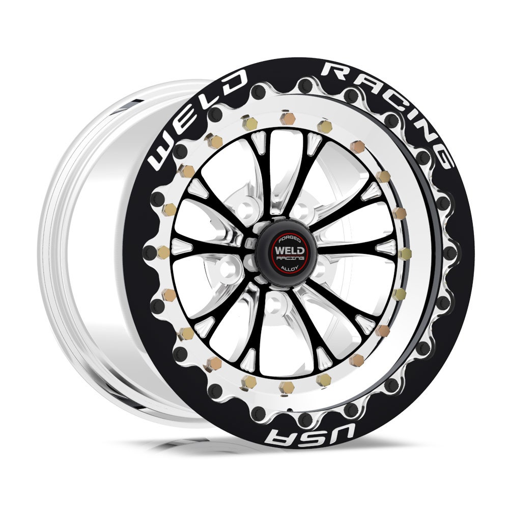 Weld Racing 84B-512212Mb V-Series Drag Wheel Blk 15X12 5X4.5 Bc 6.0 Bs