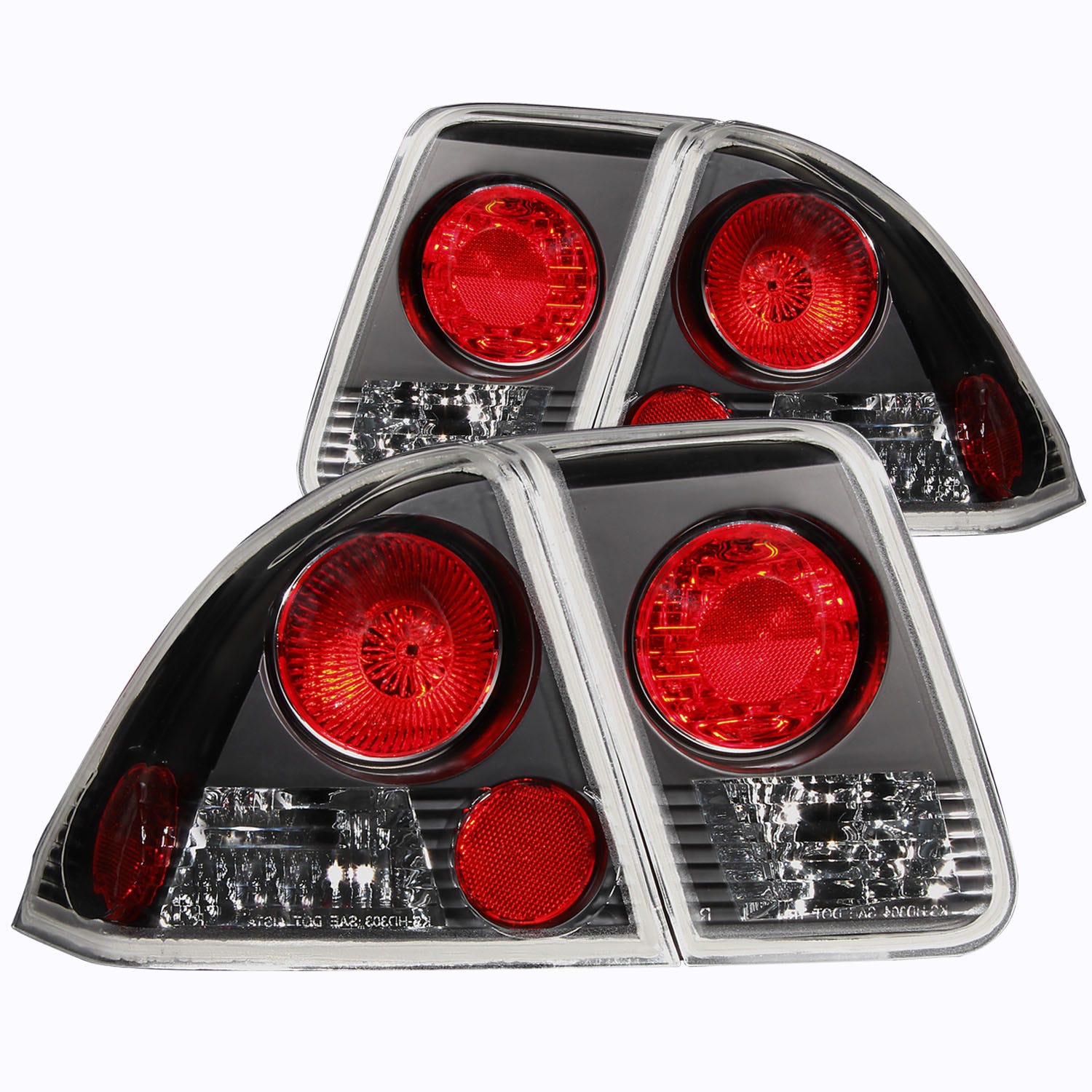 Anzo Usa 221048 Tail Light Assembly Fits 01-05 Civic   Tail Light Assembly Fits
