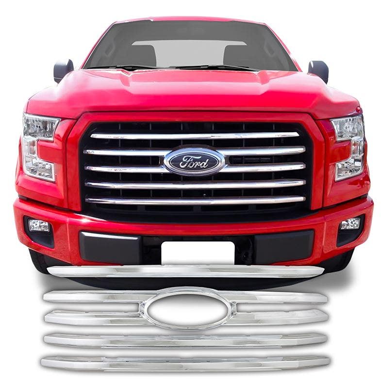 Fits 2015 Ford F150 Xlt-Chrome Grille Overlay Cci  Grille Insert  Installation