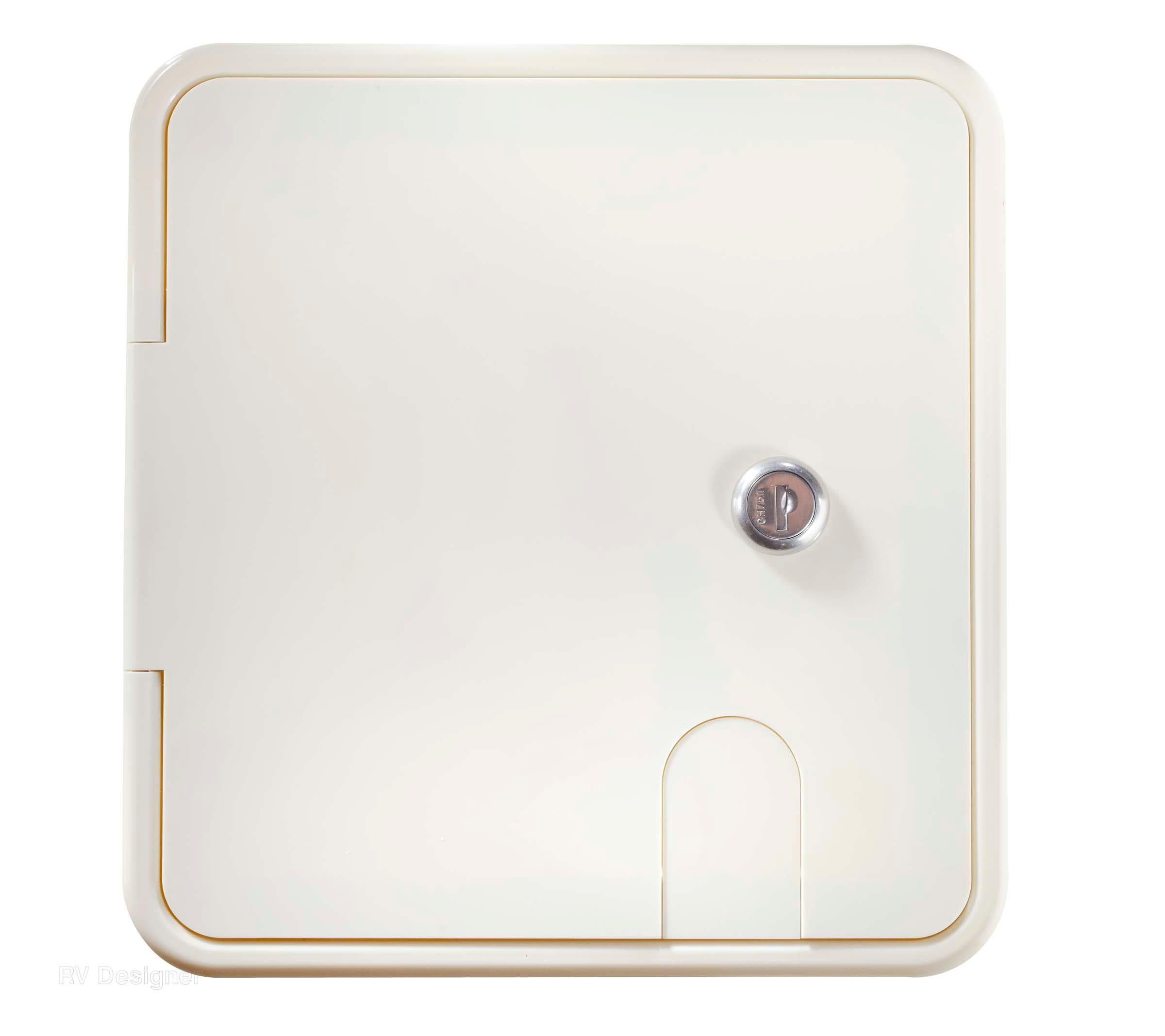 Rv Designer B152, Locking Electrical Cable Hatch, 8.5 Inch X 8 Inch X 1.5 Inch,