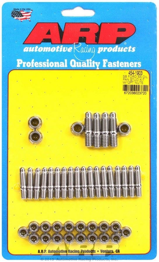 Arp 454-1903 12-Point Stainless Steel Oil Pan Bolt Kit For Small Block Ford Arp