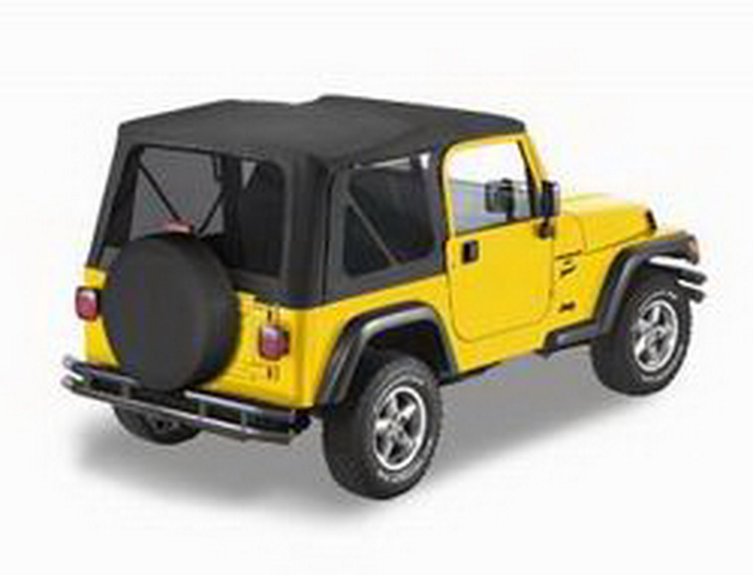 Bestop 51180-15 Black Denim Replace-A-Top Soft Top Tinted Windows-No Door Skins