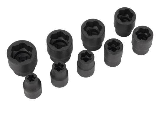 Performance Tool W38918 3/8" Dr. 9 Piece Bolt Extractor Set Sae   Bolt