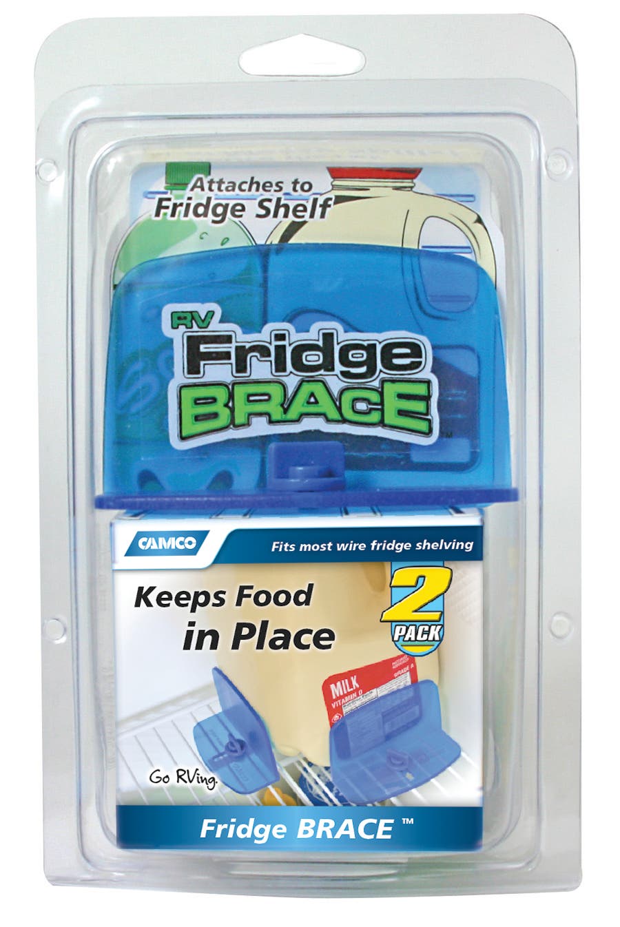 Camco Rv Fridge Brace -Holds Food And Drinks In Place During Travel, Prevents