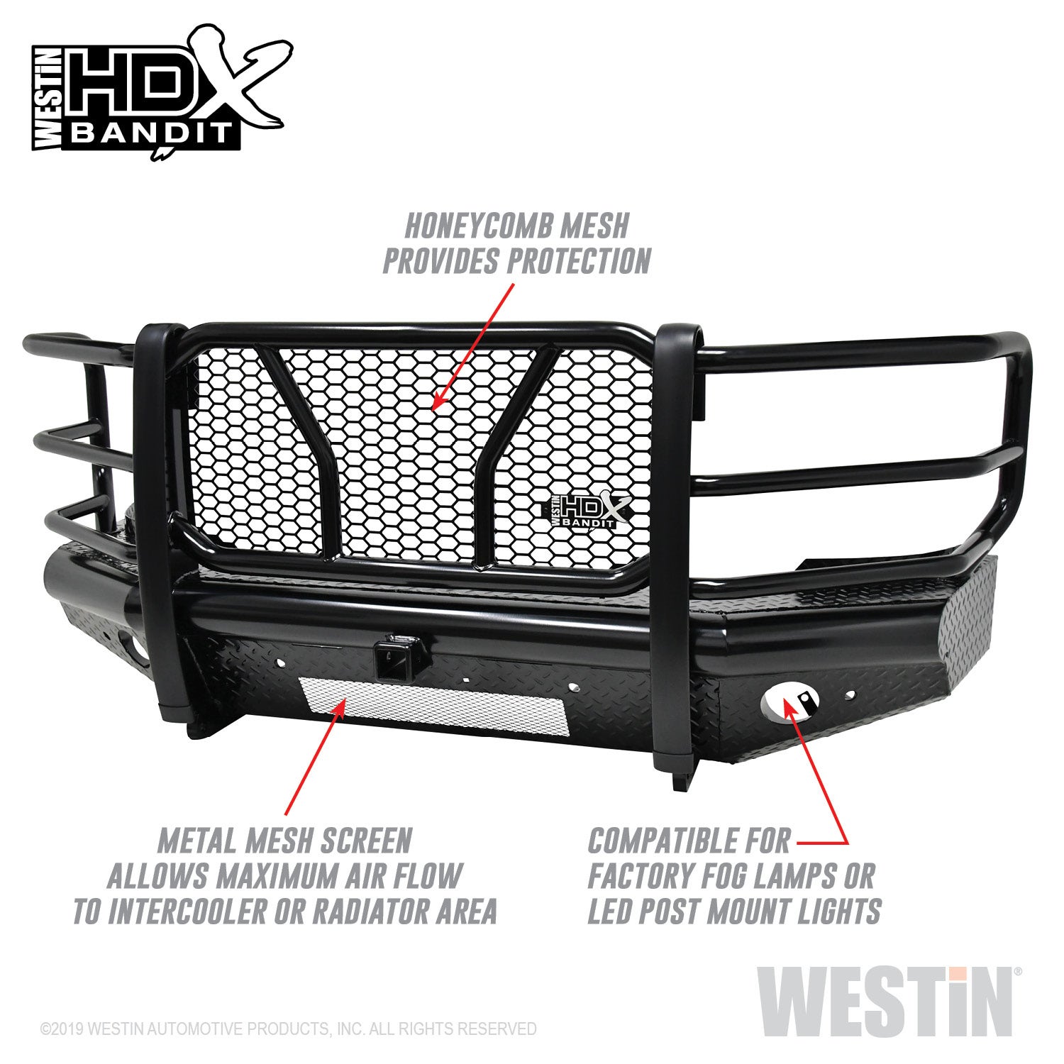 Westin Textured Black Hdx Bandit Bumper Silverado 2500/3500 2015-2019  Textured