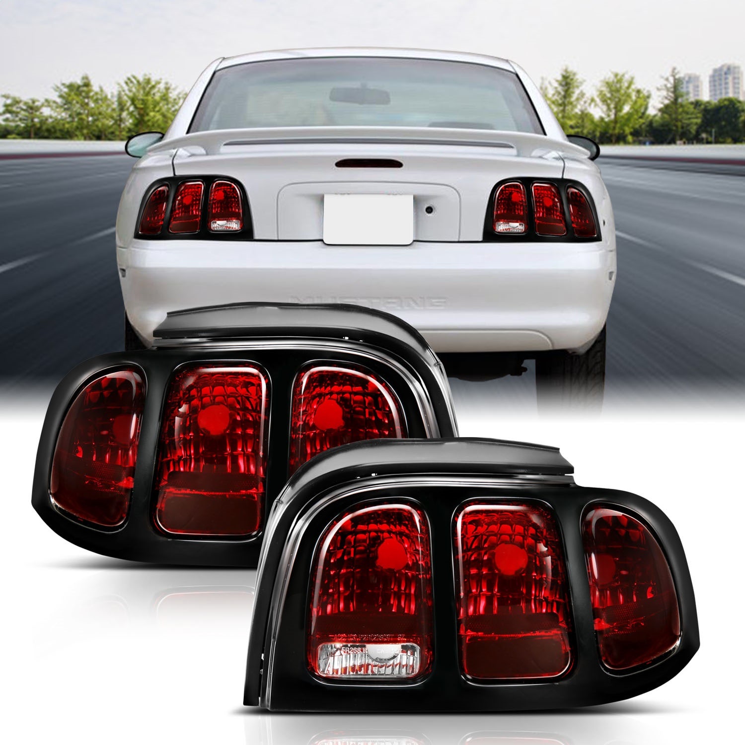 Anzo Usa 321350 Tail Light Assembly Fits 96-98 Mustang   Tail Light Assembly
