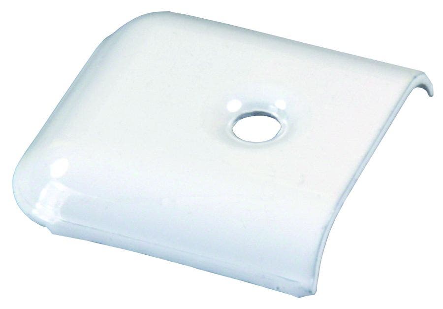 Jr Products 49655 Metal Vinyl End Cap, Pack Of 4 - Polar White   Metal Vinyl End