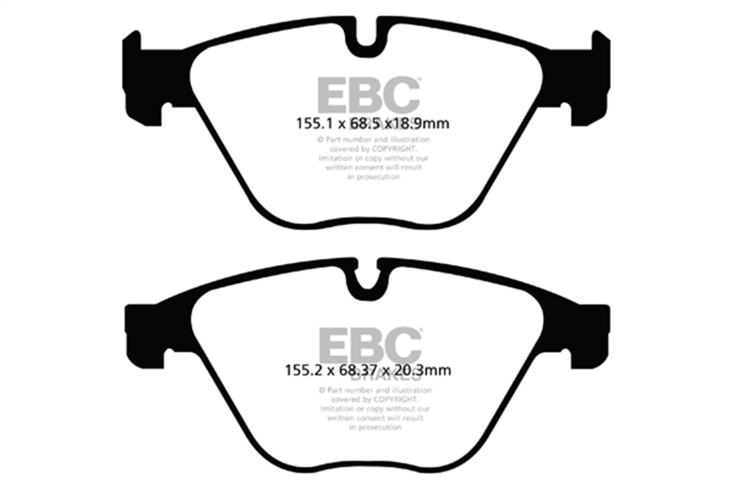 Ebc Brakes Dp32103c Redstuff Ceramic Low Dust Brake Pads   Redstuff Ceramic Low