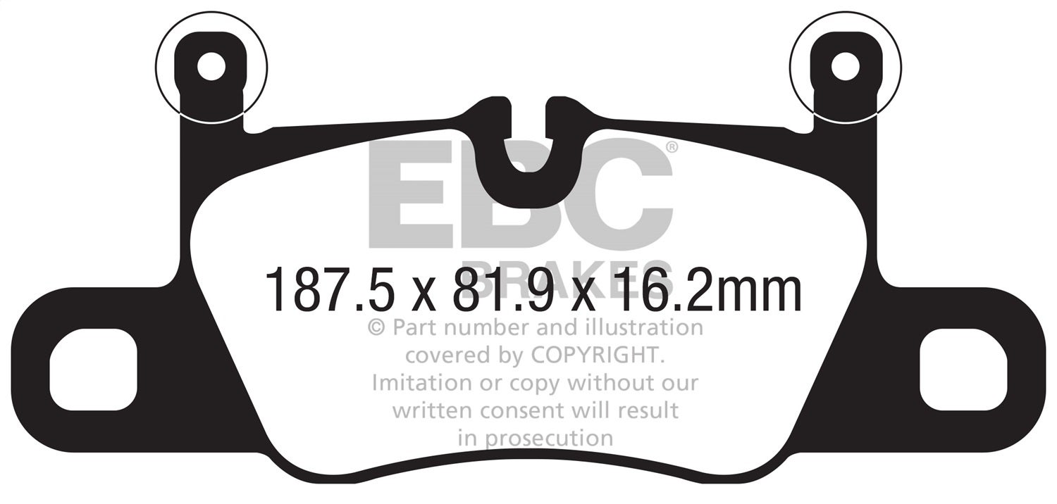 Ebc Brakes Dp32371c Redstuff Ceramic Low Dust Brake Pads Fits 17-23 911
