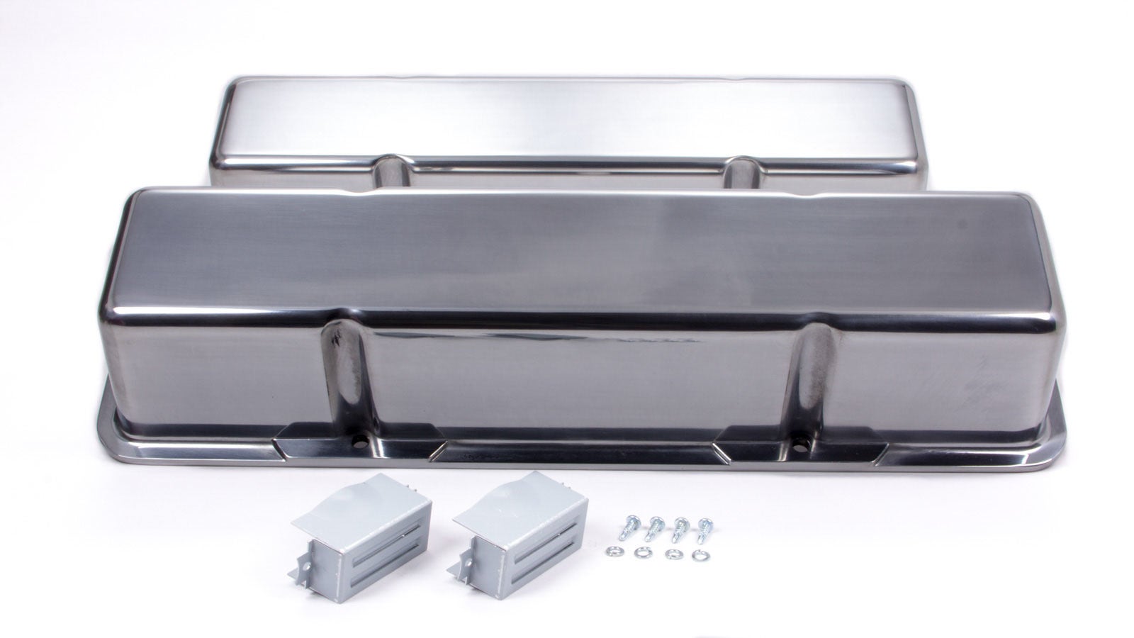 Racing Power Company R6030-1 Tall Plain Polished Aluminum Valve Cover For Small