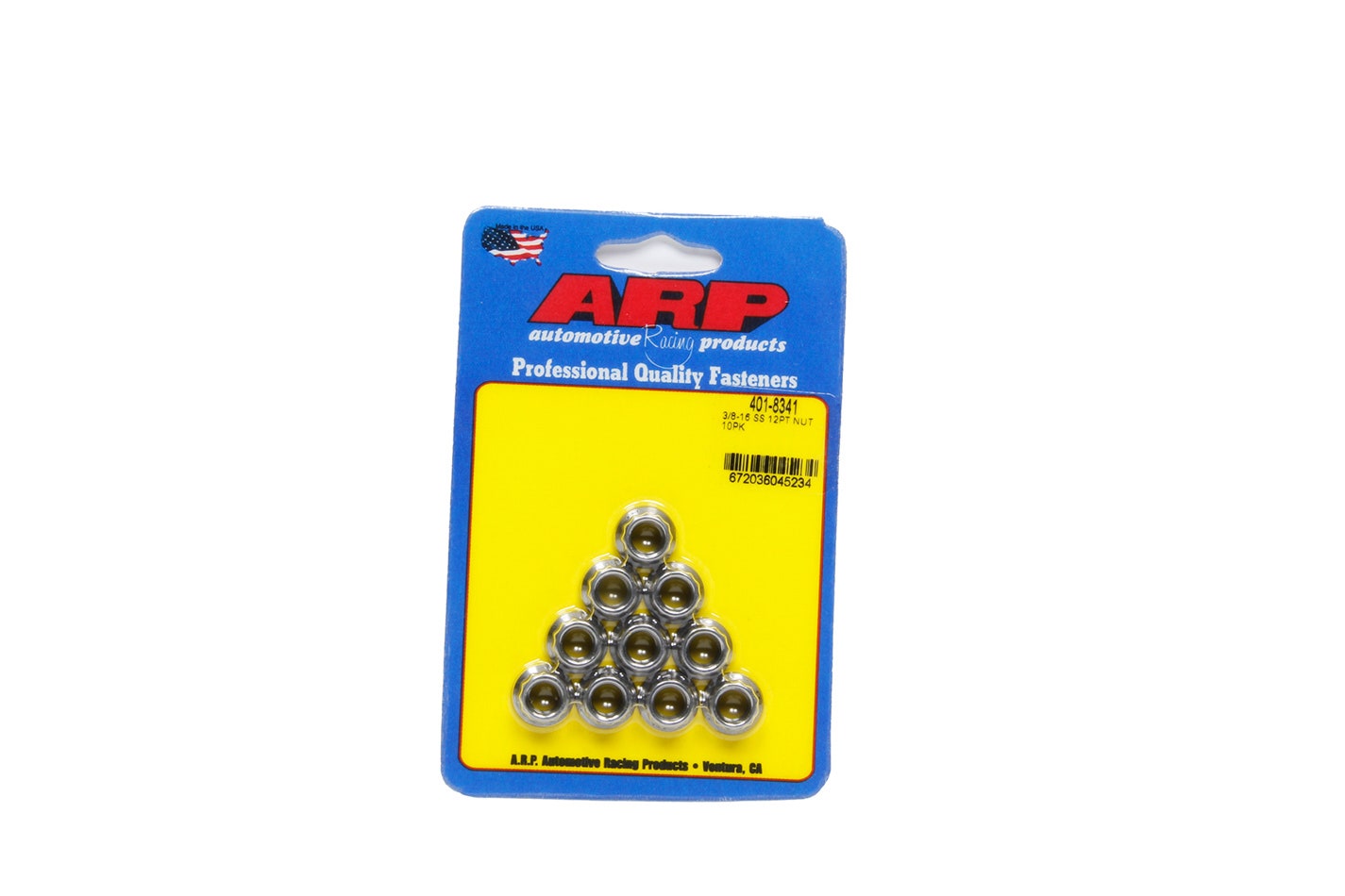 Arp 401-8341 Nut Kit (3/8-16 Ss 12Pt Nut) Arp  Nut Kit (3/8-16 Ss 12Pt Nut)