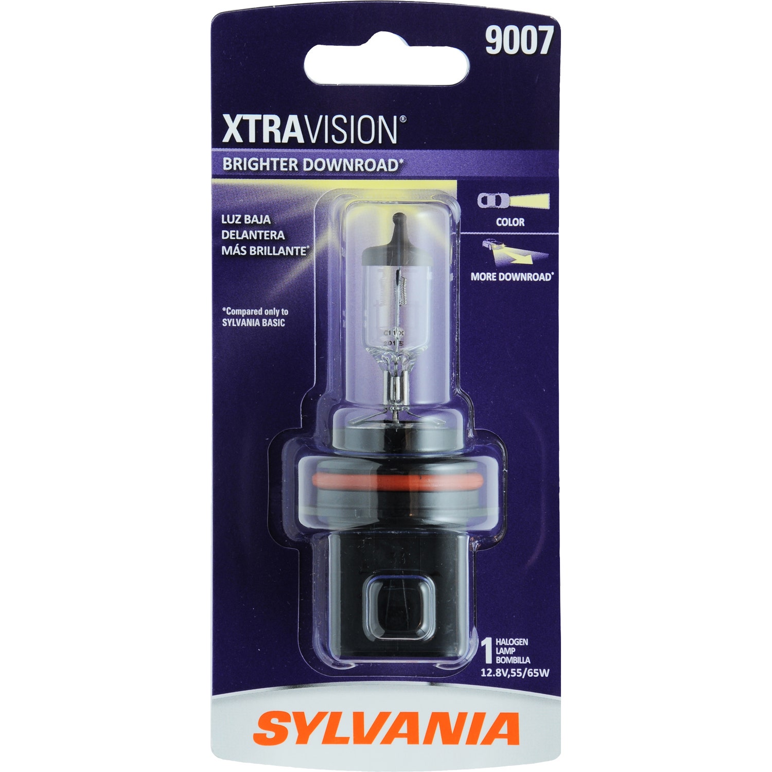 Sylvania 9007 Xtravision Halogen Headlight Bulb, (Contains 1 Bulb)  Silverstar