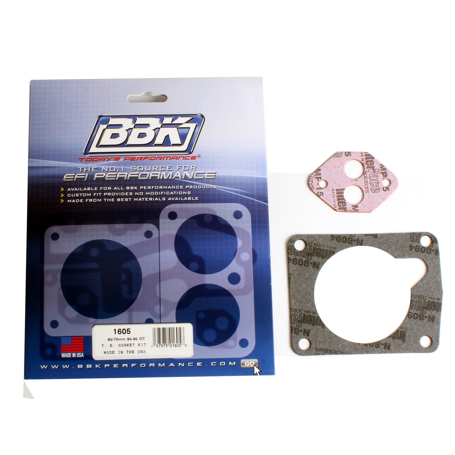 Bbk Performance 1605 Throttle Body Gasket Kit Fits 94-95 Mustang Bbk Performance