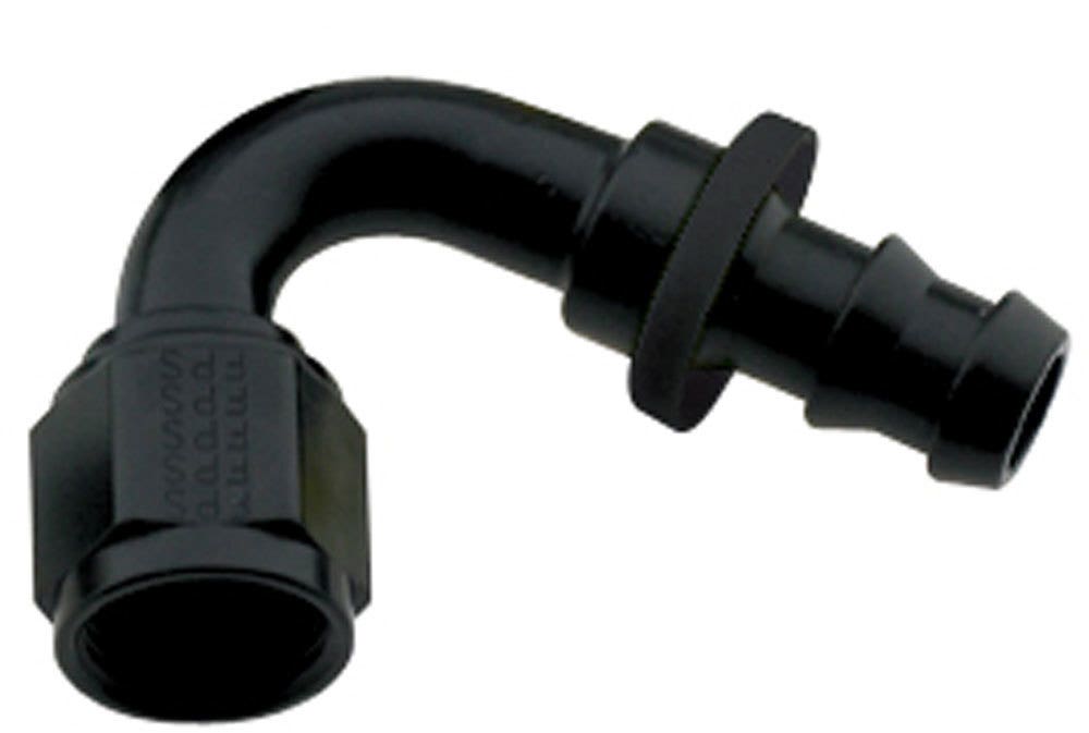 Hose Fitting #6 120 Deg Push Lock Black Hose Fitting #6 120 Deg Push Lock Black