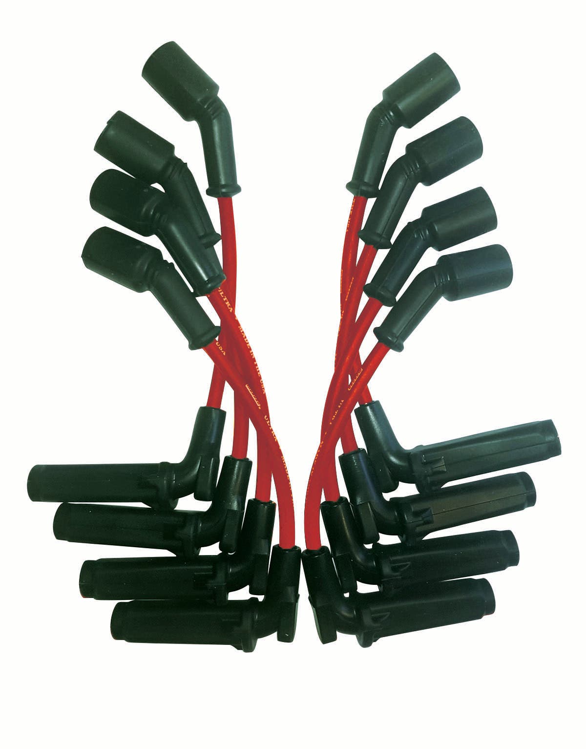 Moroso 52032 Ultra Series Red Spark Plug Wires, Gm Ls, 9.75" Length, 90 Degree