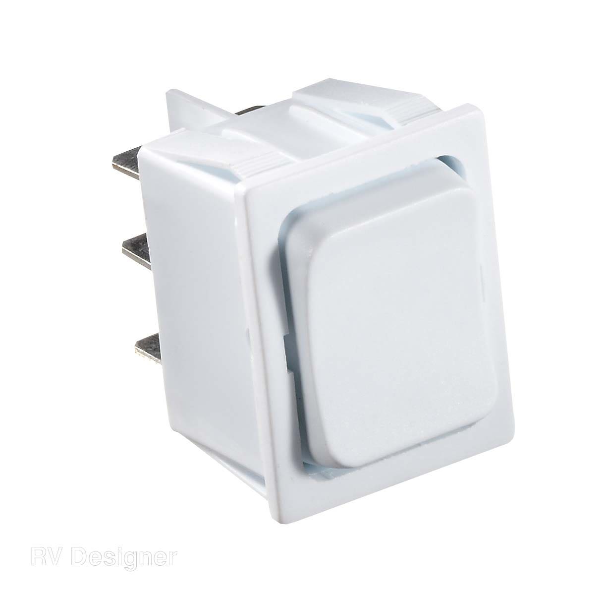 Rv Designer S475, Rocker Switch, 5 Amp, Momentary On / Off Momentary On, Dpdt,