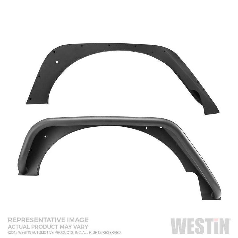 Westin 62-1065 Tube Fenders Rear Pair Steel Textured Black Finish Tube Fenders