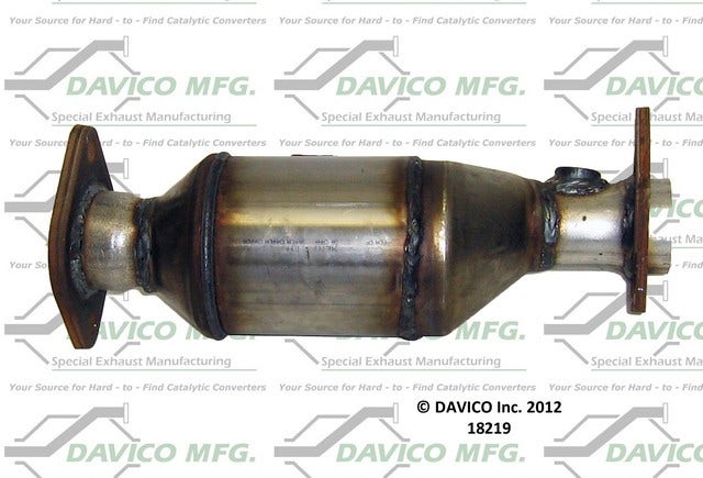 Davico Mfg Catalytic Converter P/N:18219  Catalytic Converter P/N: