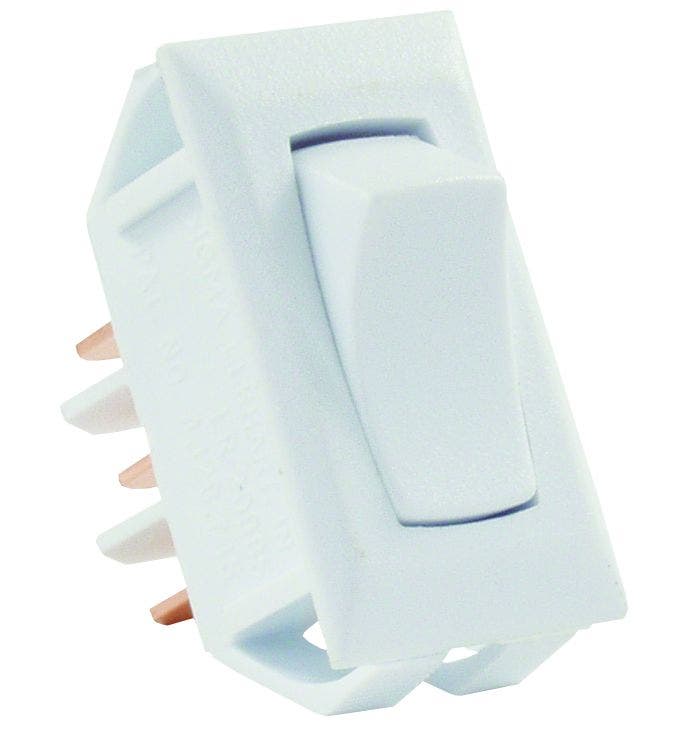 Jr Products 12635 White Spdt On/On Switch   Multi Purpose Switch; Type - Single