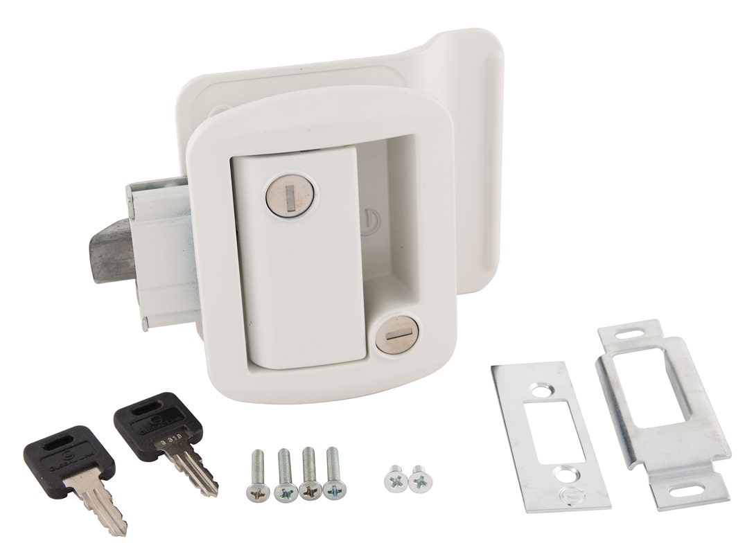 Metal Tt Lock W/Keys Wht Metal Tt Lock W/Keys Wht