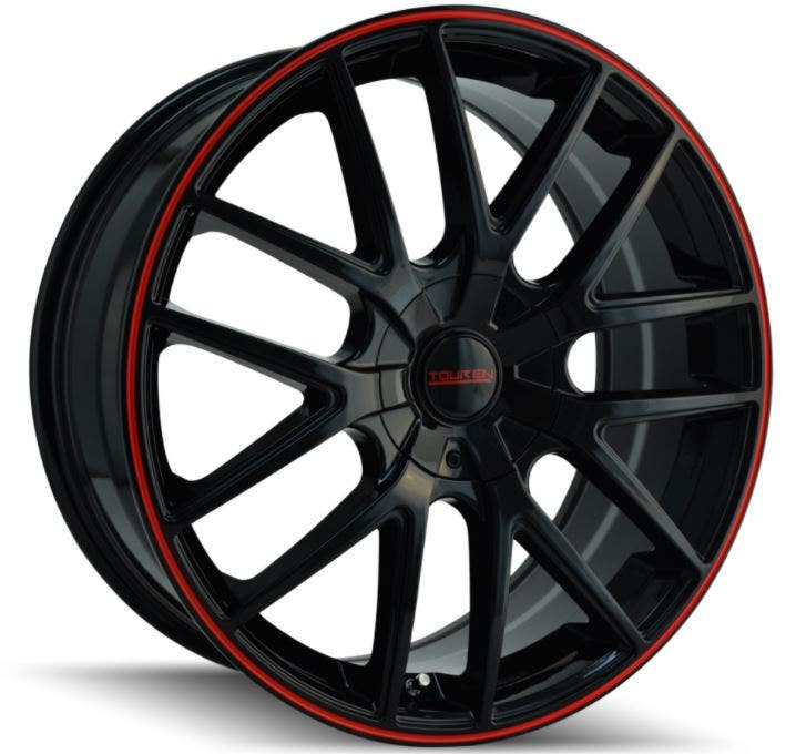 Touren Tr60 3260 Wheel With Black Finish With Red Ring (18X8"/5X108mm)  Tr60