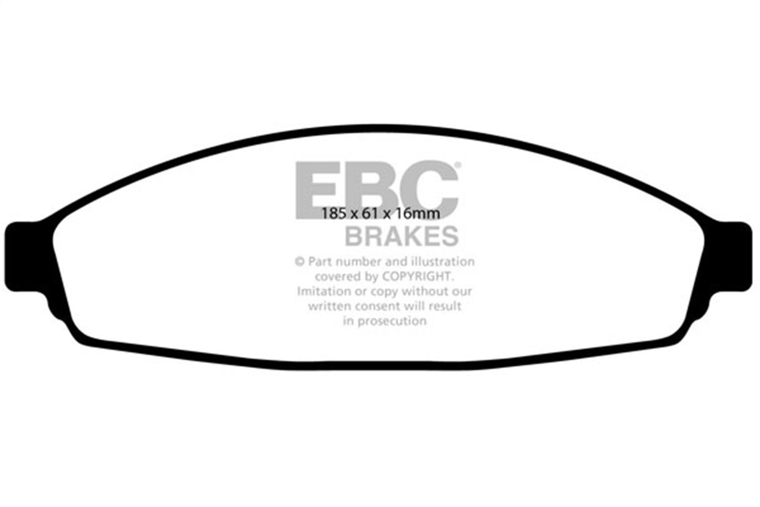 Ebc Brakes Dp31676c Redstuff Ceramic Low Dust Brake Pads   Redstuff Ceramic Low