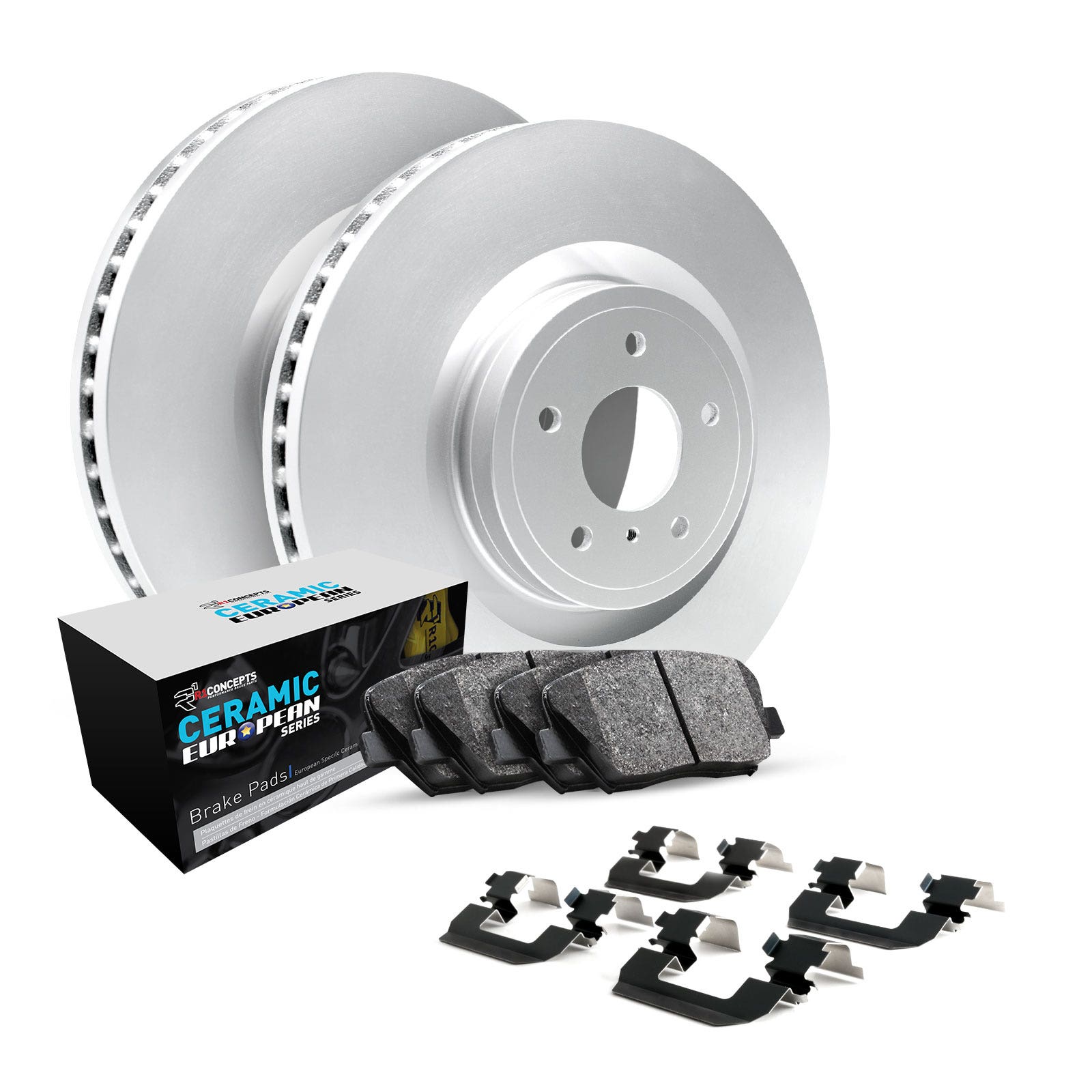 R1 Concepts Wdth1-01000 R1 Brake Rotors - Carbon Coated W/ Euro Ceramic Pads &