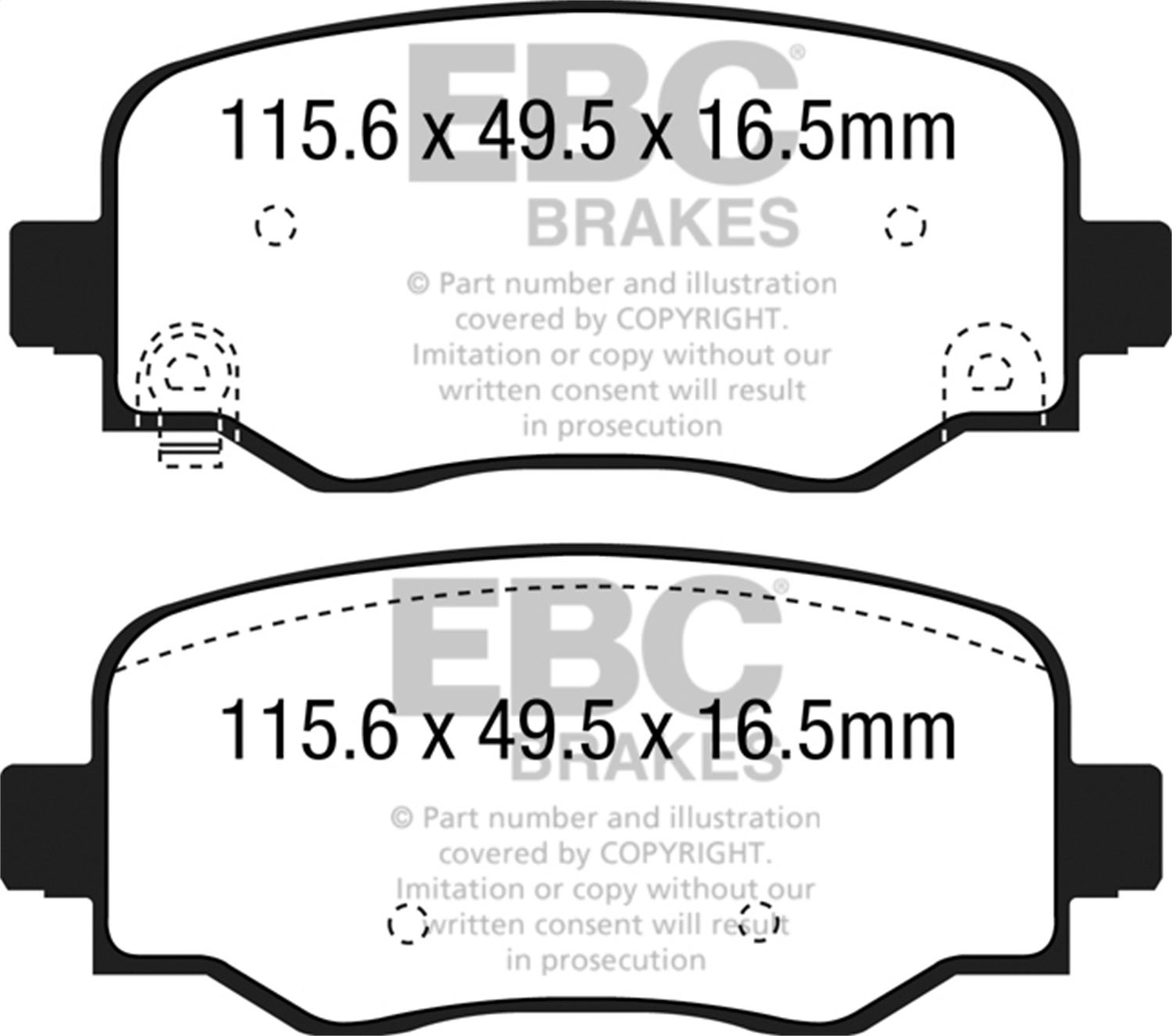 Ebc Brakes Dp62237 6000 Series Greenstuff Truck/Suv Brakes Disc Pads   6000