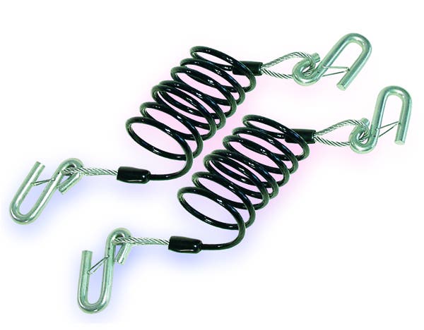 Demco 9523003 Coiled Safety Cable Pair With Hooks  Rv  Trailer Safety Cable;