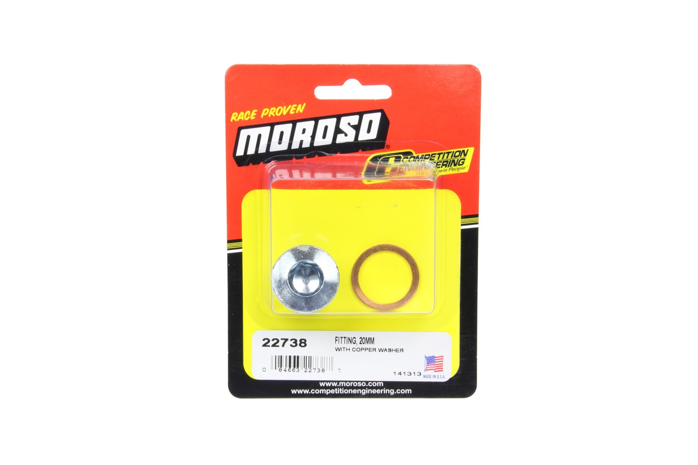 Moroso 22738 Fitting Plug, Steel, M20 X 1.5, Low Warning Sensor   Fitting Plug,
