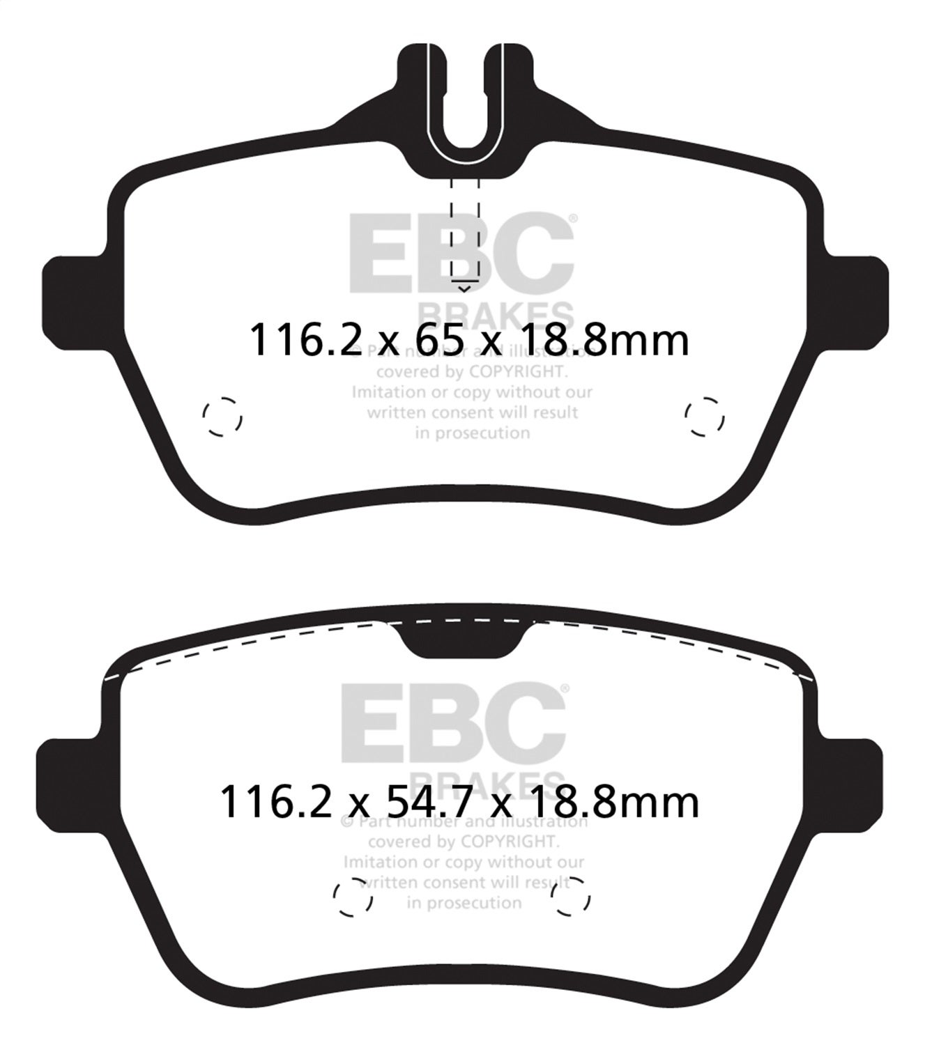 Ebc Brakes Dp32180c Redstuff Ceramic Low Dust Brake Pads   Redstuff Ceramic Low