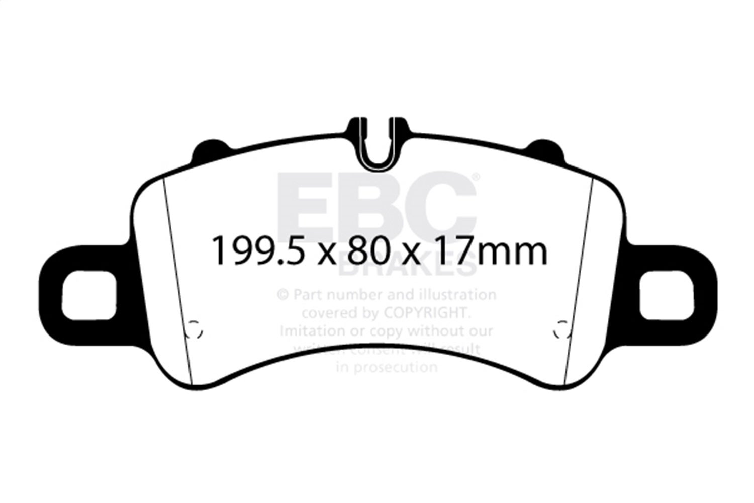Ebc Brakes Dp32307c Redstuff Ceramic Low Dust Brake Pads   Redstuff Ceramic Low
