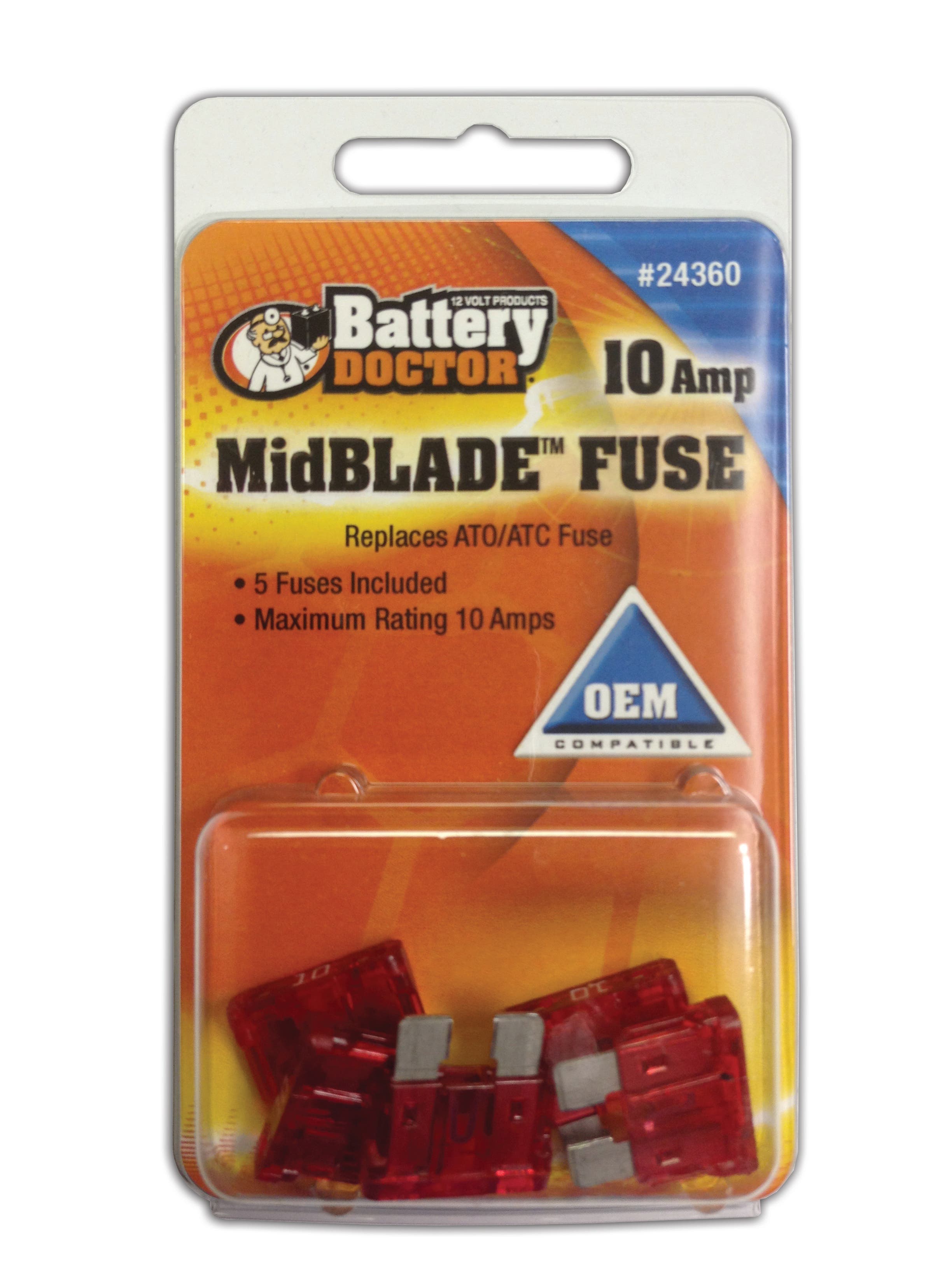 Wirthco 24360 Fuse   Fuse  Slow Blow - No, Type - Red Blade, Industry
