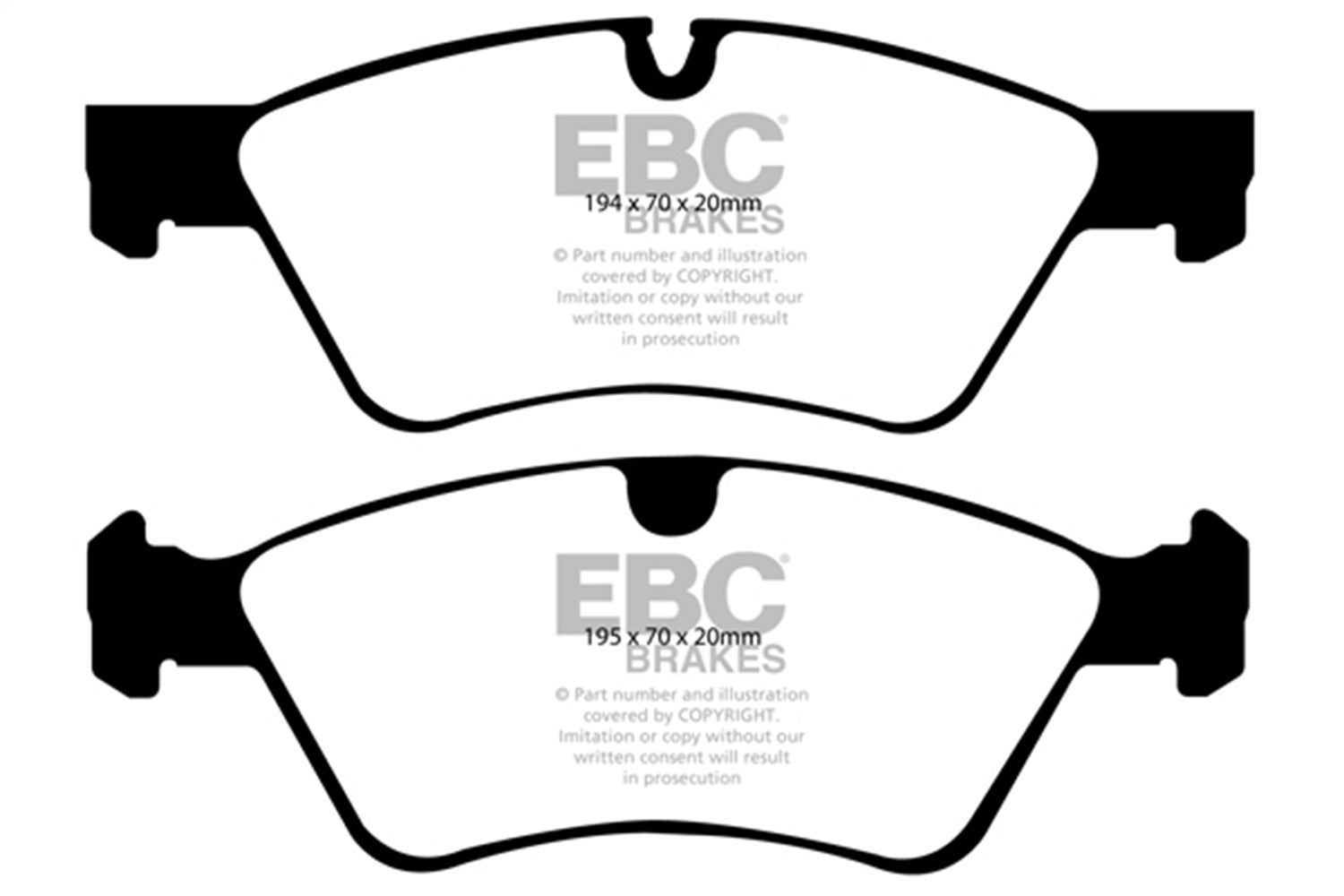 Ebc Brakes Dp31592c Redstuff Ceramic Low Dust Brake Pads   Redstuff Ceramic Low