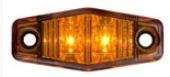 Optronics International Llc Mini Sealed Led Marker Light; Amber; W/Chrome Trim