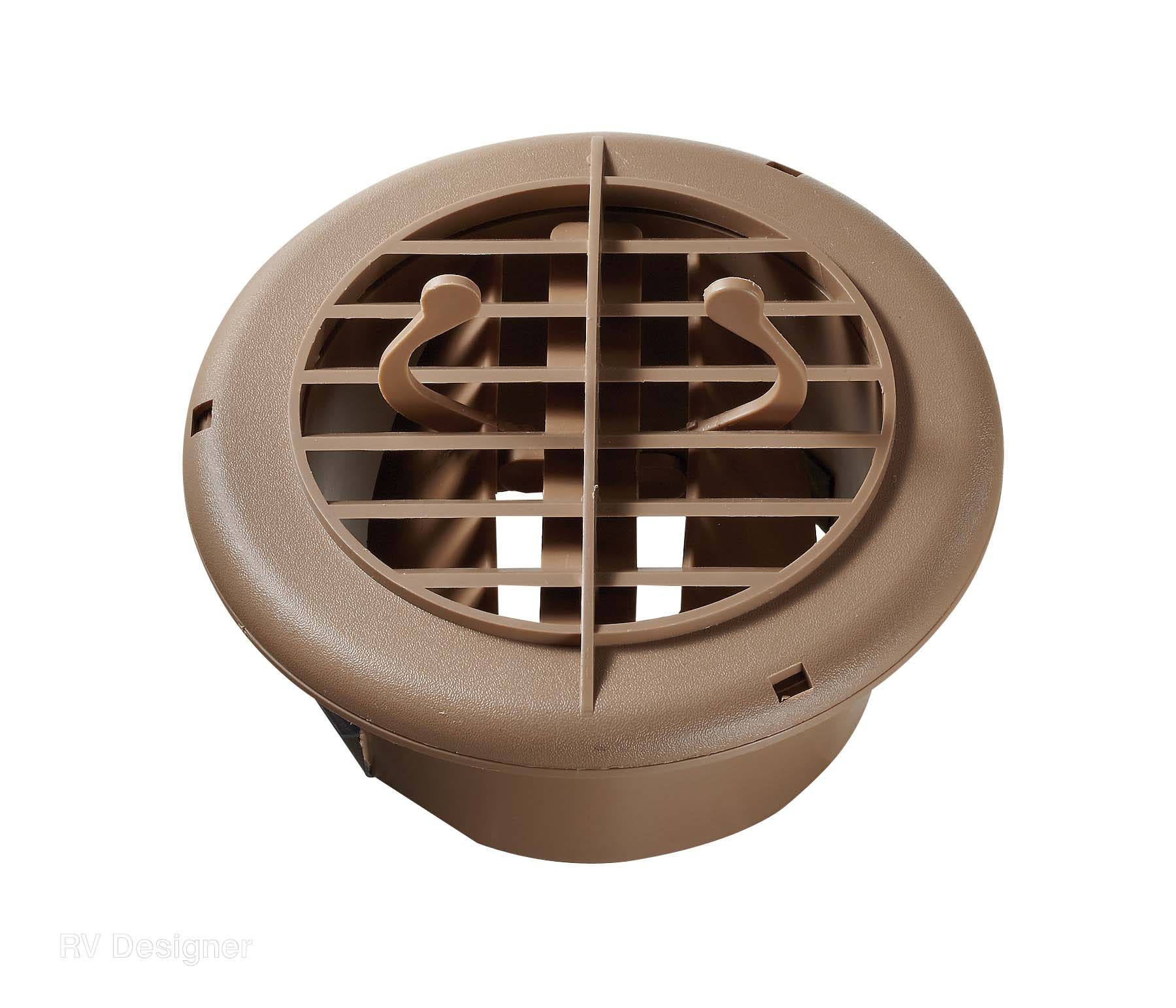 Rv Designer H810 Beige 4" Rotaire Register   Heating/ Cooling Register; Color -